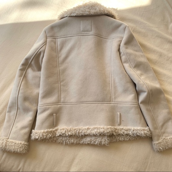 Zara Shearling Aviator Jacket - Picture 10 of 12